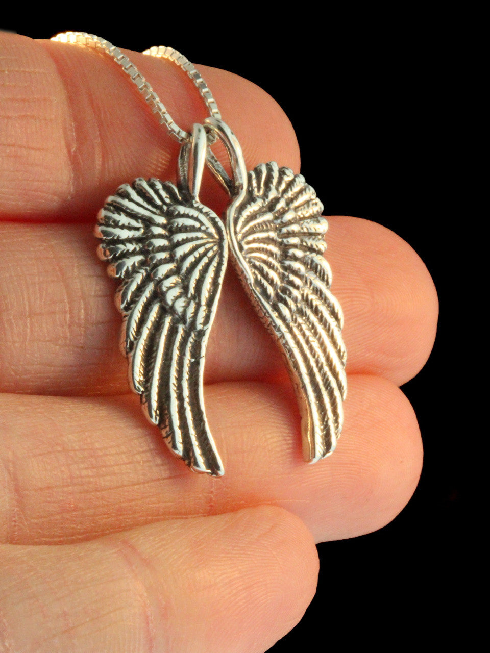 Guardian Angel Wing Pendant - Silver