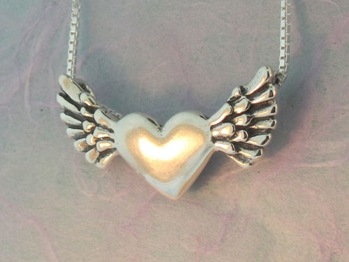 Angel Heart Pendant - Silver