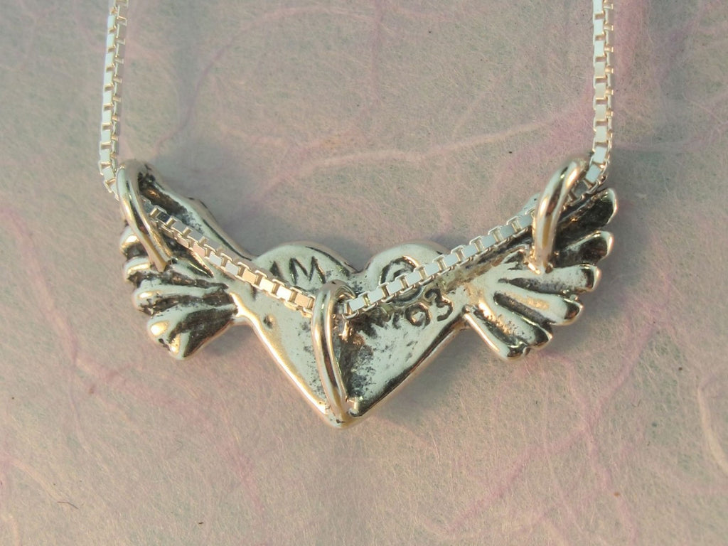 Angel Heart Pendant - Silver
