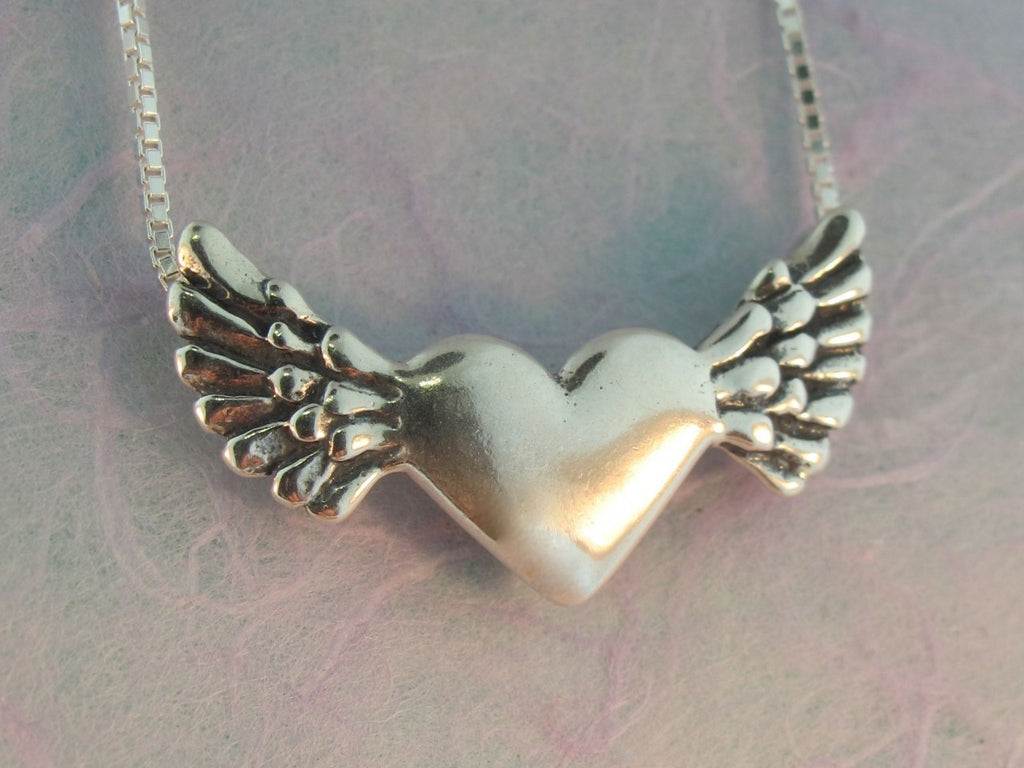 Angel Heart Pendant - Silver