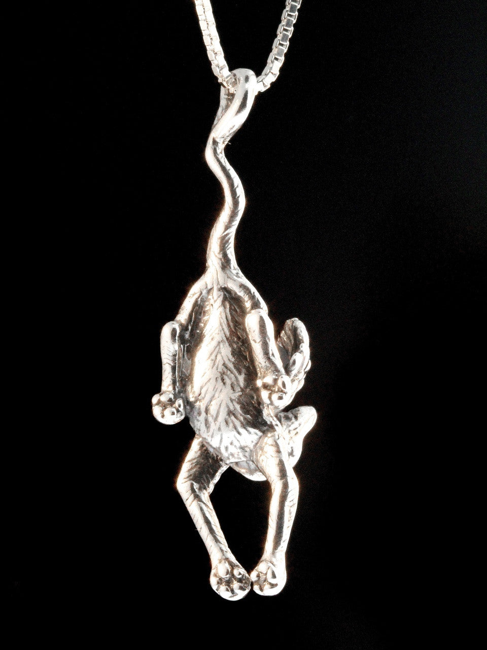 Angel Kitty Pendant in Silver
