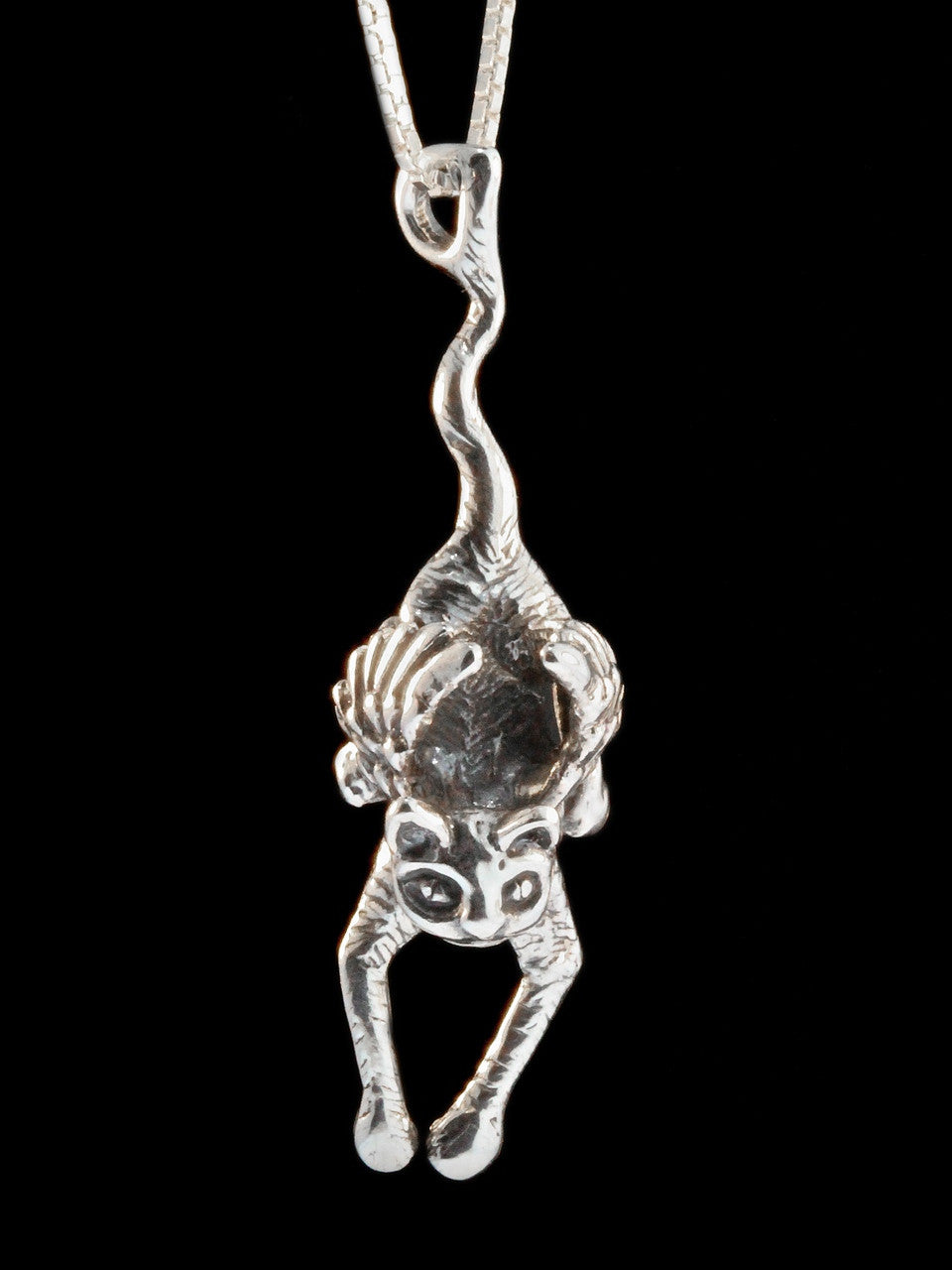 Angel Kitty Pendant in Silver