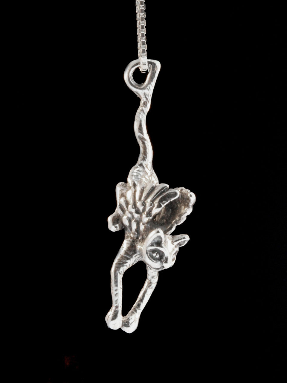 Angel Kitty Pendant in Silver