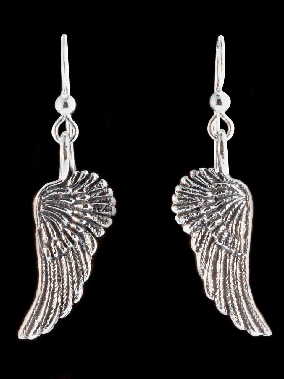 Guardian Angel Wing Earrings - Silver