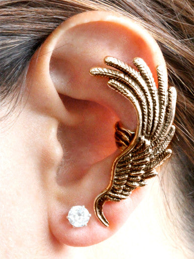 Angel Wing Ear Cuff - Bronze