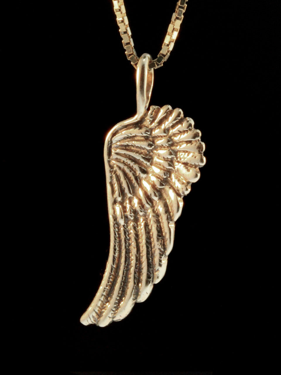 Guardian Angel Wing Charm - 14K gold