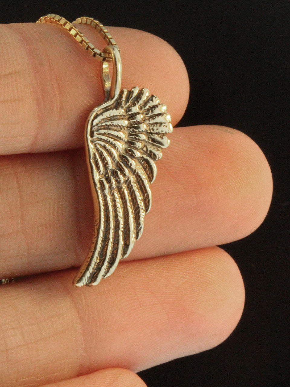 Guardian Angel Wing Charm - 14K gold