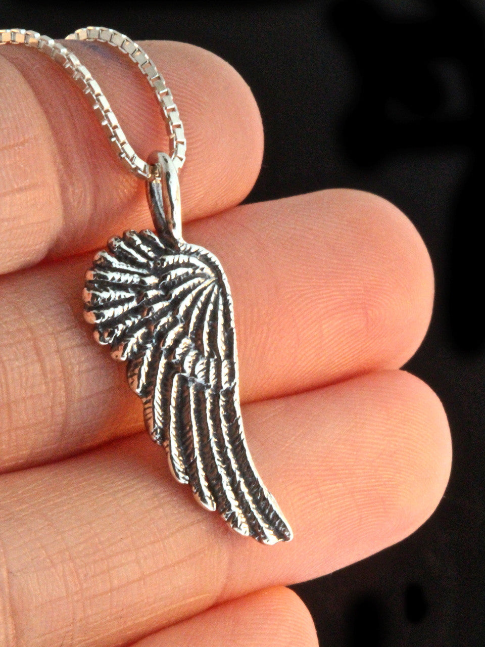 Guardian Angel Wing Charm - Silver