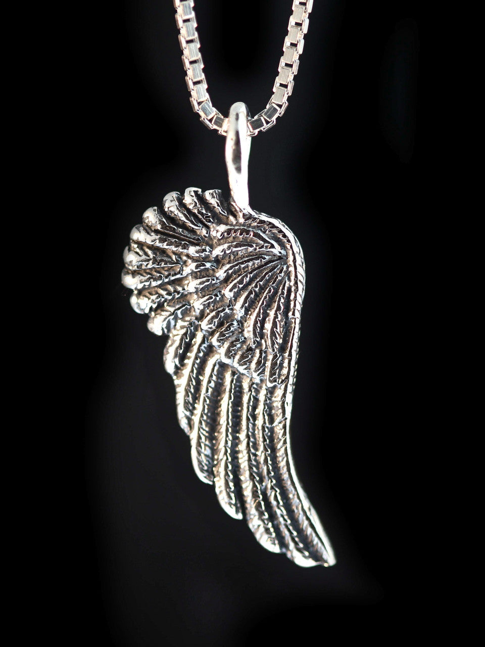 Guardian Angel Wing Charm - Silver