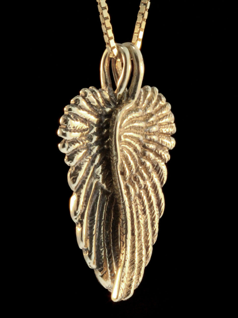 Guardian Angel wing charms - 14K gold