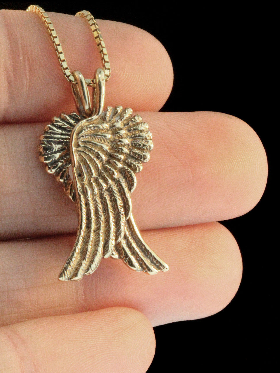 Guardian Angel wing charms - 14K gold