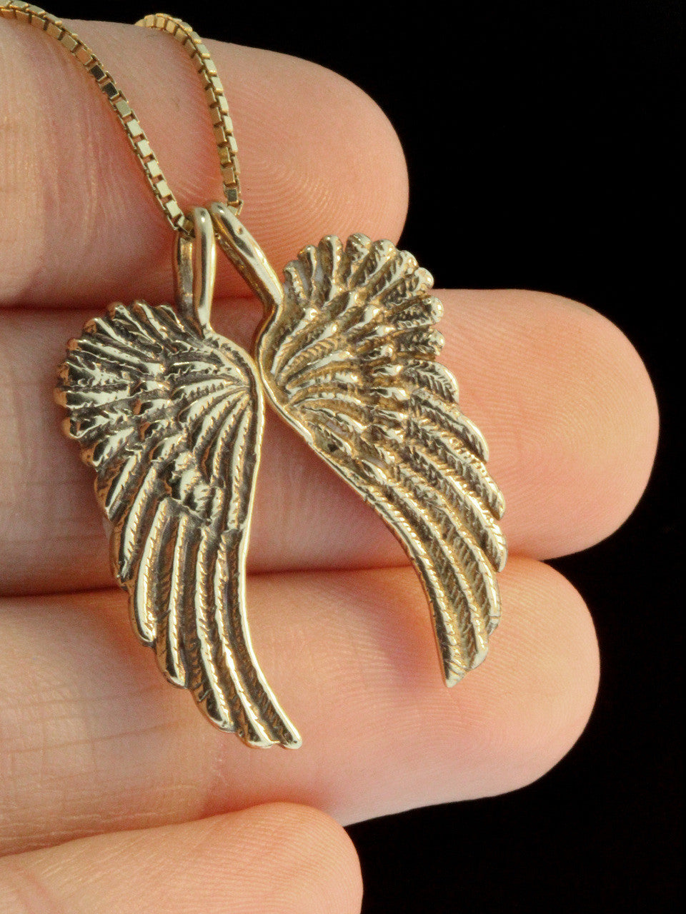 Guardian Angel wing charms - 14K gold