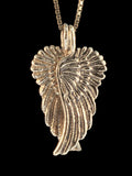 Guardian Angel Wing Pendant - 14k Gold