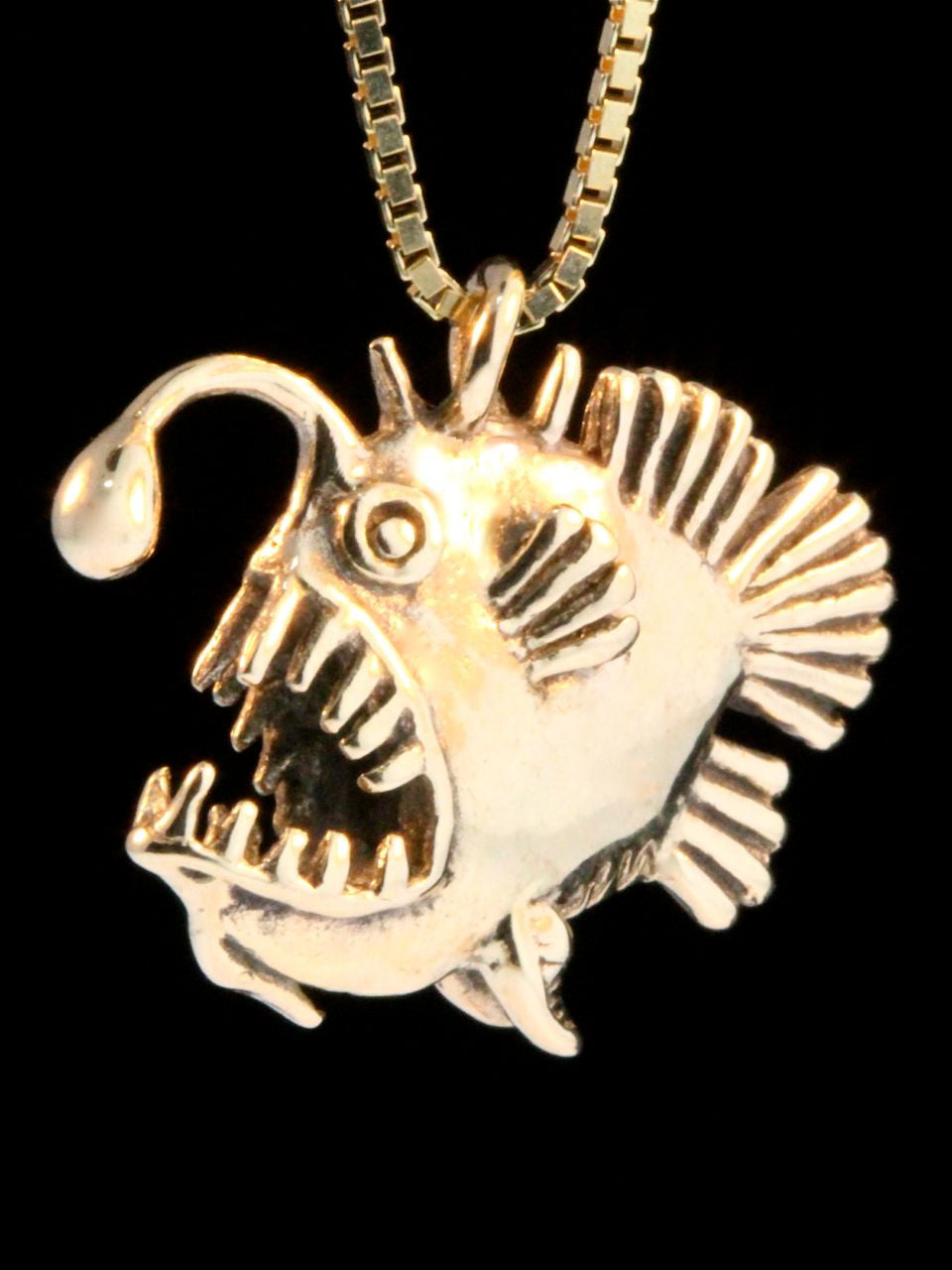 14k Gold Angler Fish