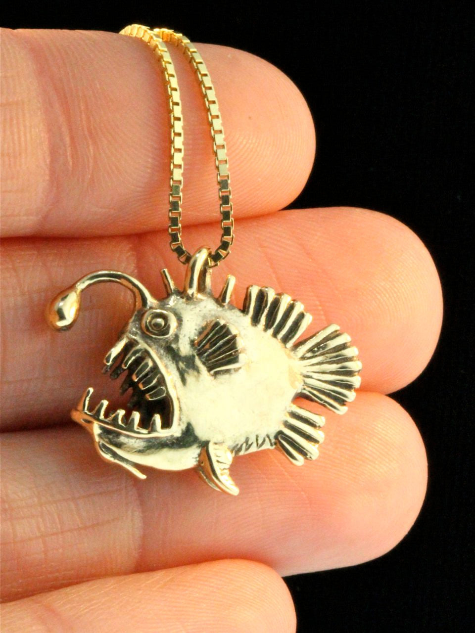 14k Gold Angler Fish