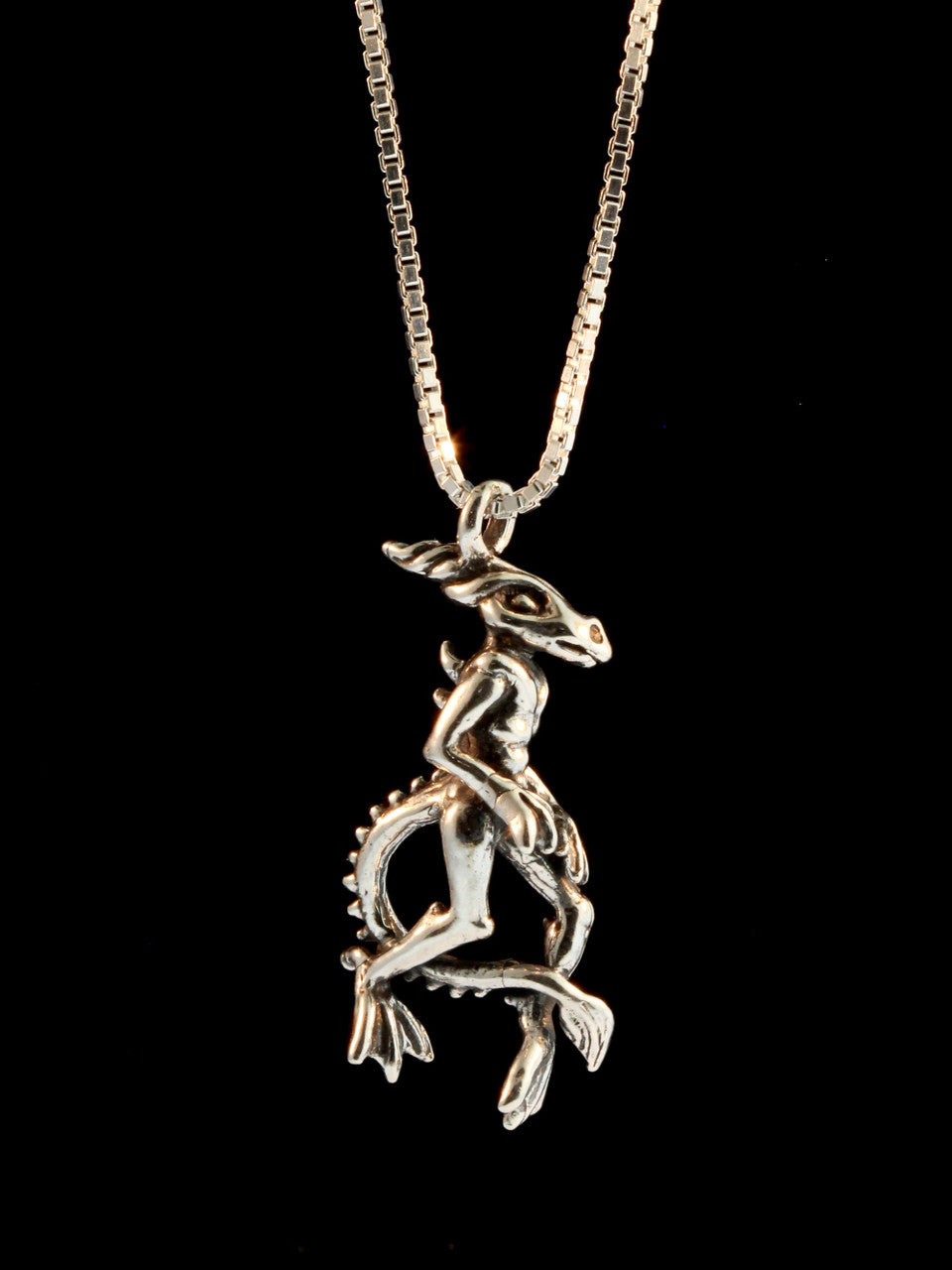 Aqua Alien Charm - Silver