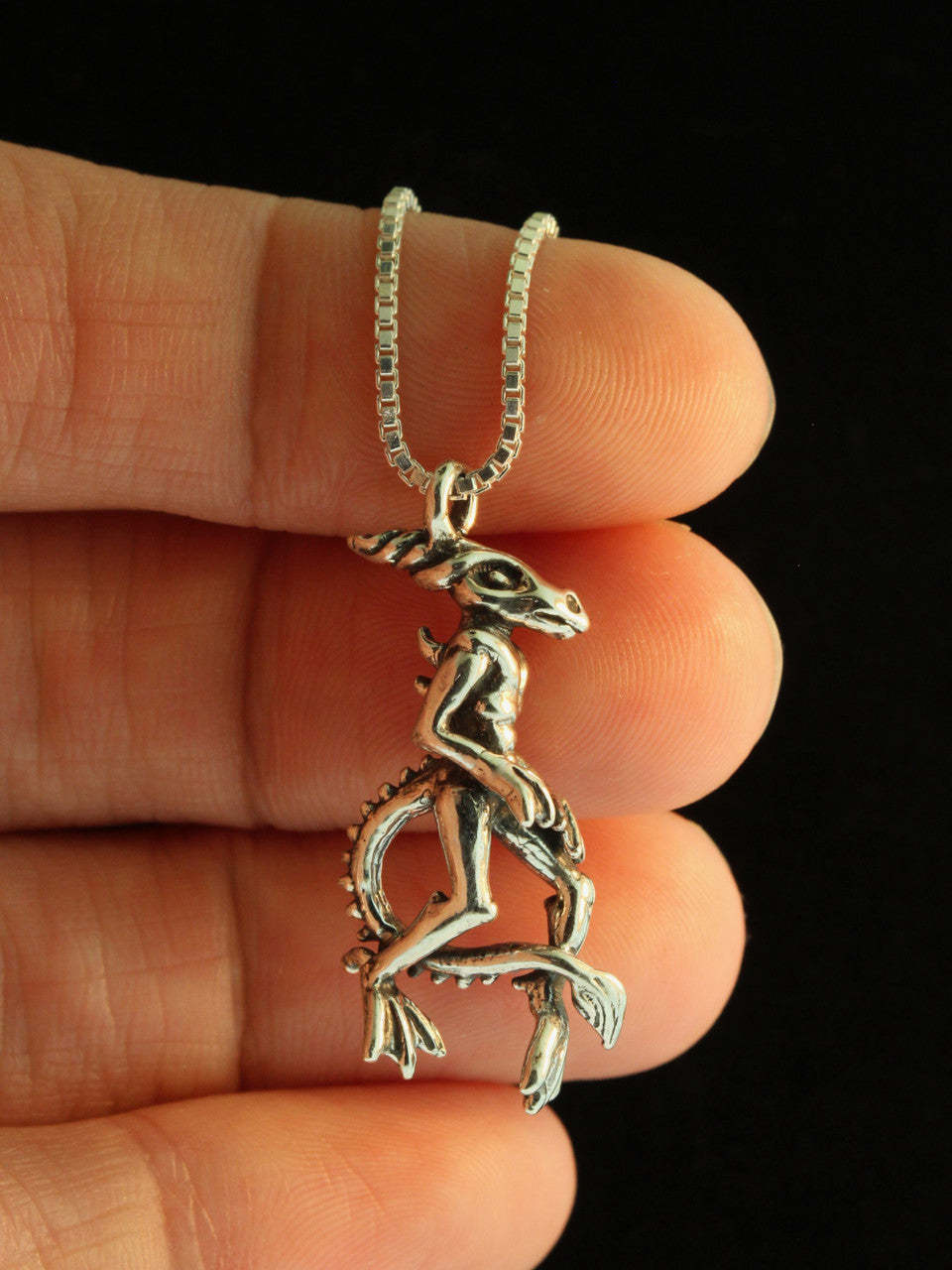 Aqua Alien Charm - Silver