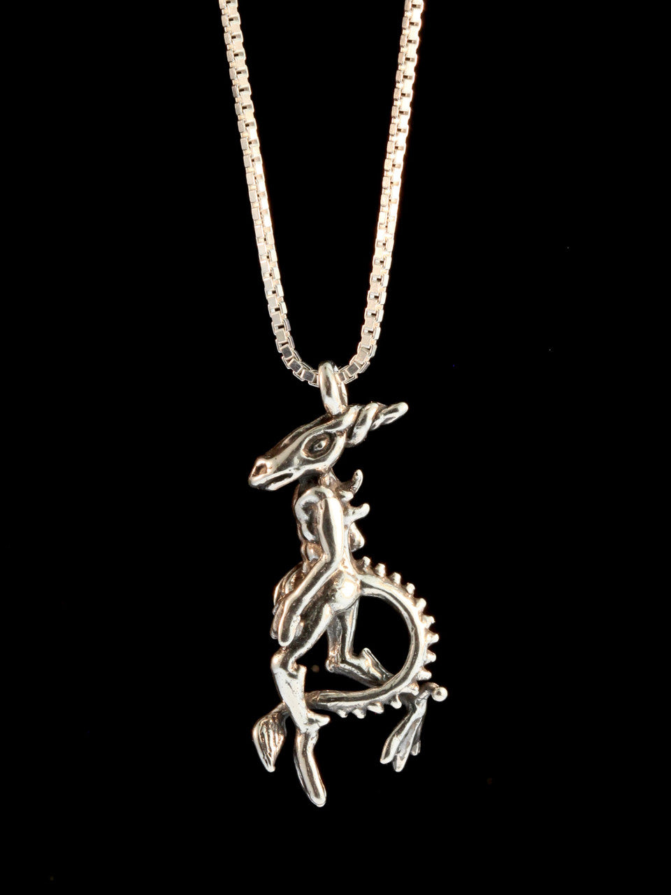 Aqua Alien Charm - Silver