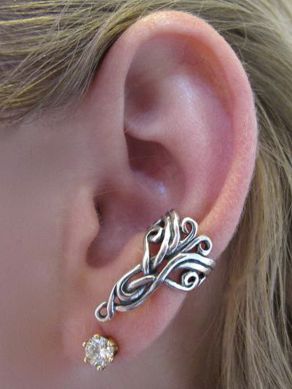 Sterling Silver Arabesque Ear Cuff