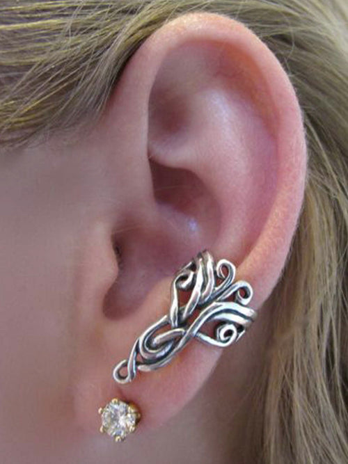 Sterling Silver Arabesque Ear Cuff
