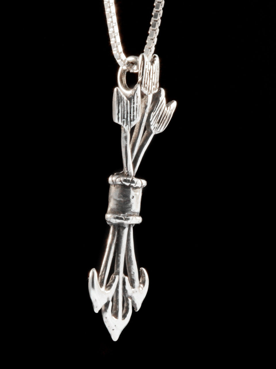 Quiver and Arrow Charm - Silver