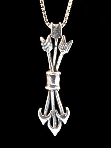 Quiver and Arrow Charm - Silver