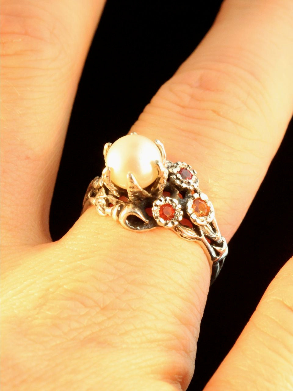 Atlantis Treasure Ring with Pearl and Gemstones - Sterling Silver