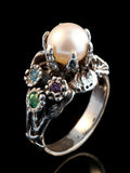 Atlantis Treasure Ring with Pearl and Gemstones - Sterling Silver