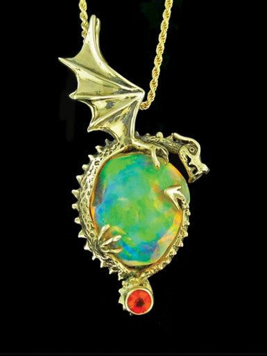 Aurora Borealis Fire Dragon - 18K Gold - SOLD