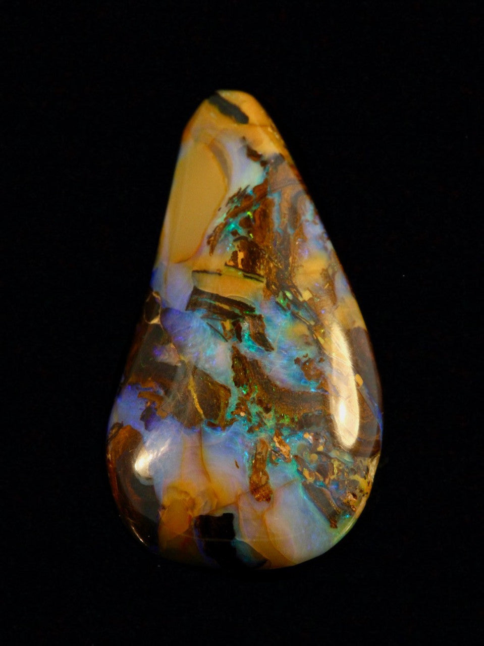 Lightening Ridge Mosaic - Australian Boulder Opal - 18 ct