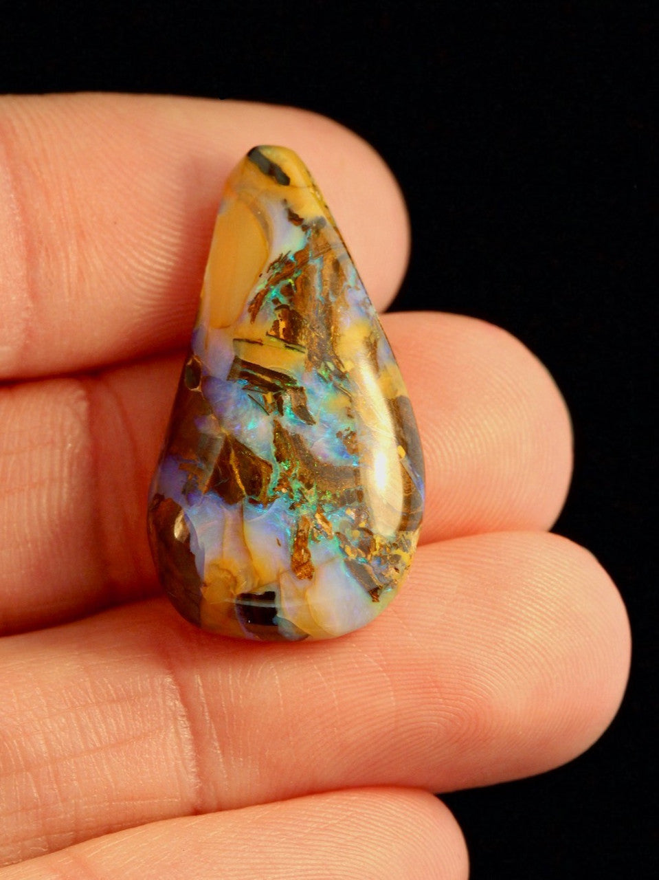 Lightening Ridge Mosaic - Australian Boulder Opal - 18 ct