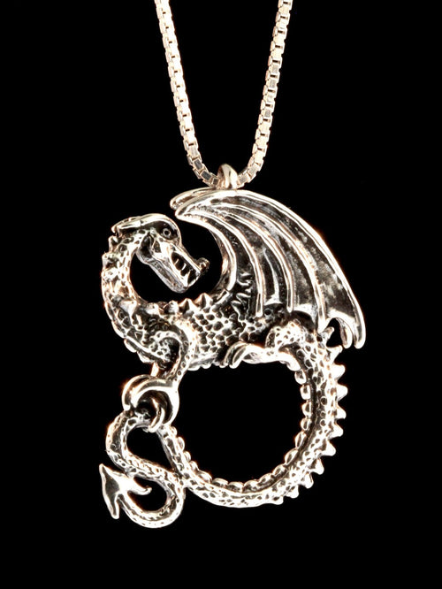 Avalon Dragon Pendant - Sterling Silver