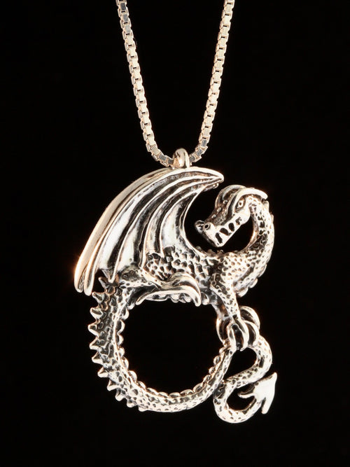 Avalon Dragon Pendant - Sterling Silver