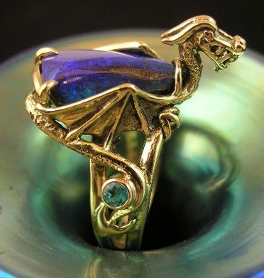 Azuel Opal Dragon Ring - 18K Gold - SOLD