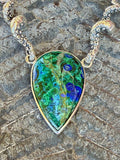 Azurite and Malachite Tentacle Neckpiece - Sterling Silver
