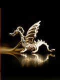 Baby Dragon Charm - Solid 14k Gold