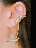 Quiver,  Arrows and Mocking Jay  Ear Cuff - Bronze
