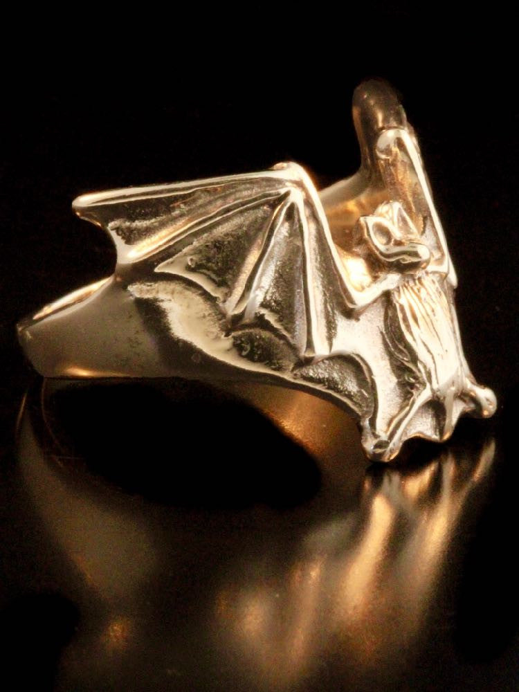 Bat Flight Ring in 14k Gold
