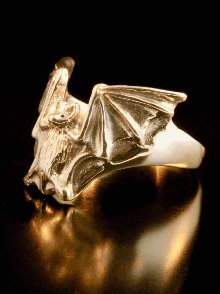 Bat Flight Ring in 14k Gold