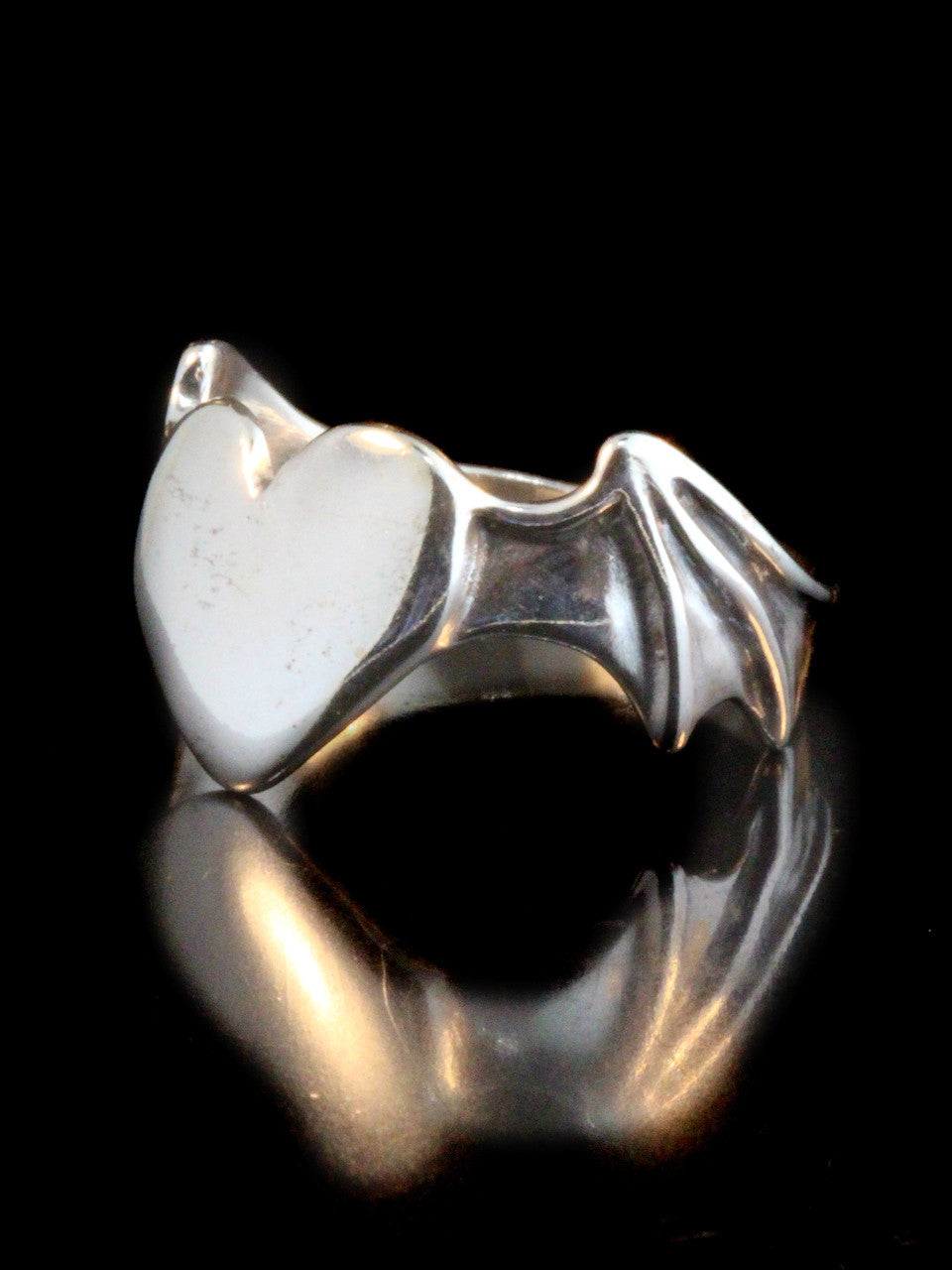 Winged Heart Ring - Sterling Silver