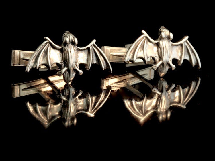 Flying Bat Cufflinks - Silver