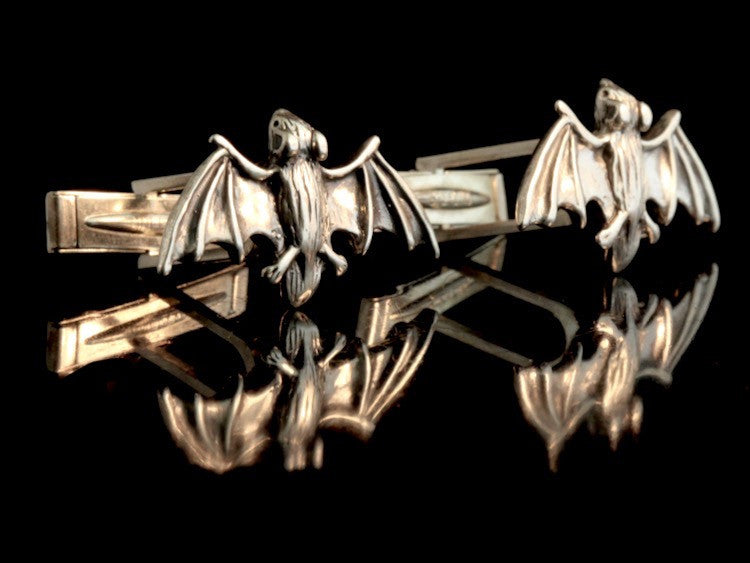 Flying Bat Cufflinks - Silver