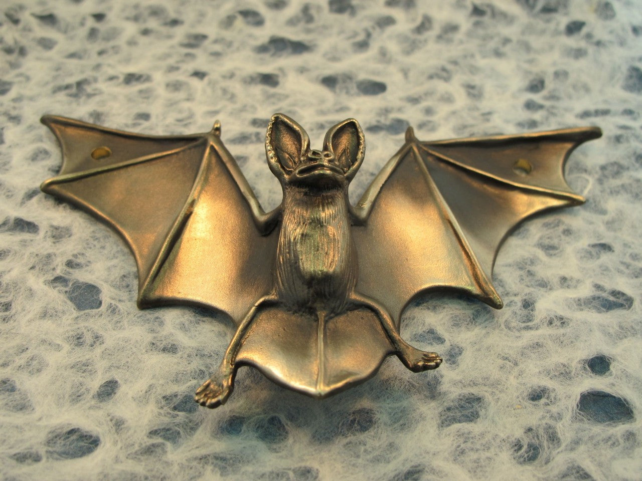 Bat Drawer Pull Sculpture - Bronze