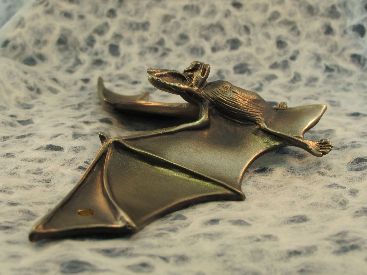 Bat Drawer Pull Sculpture - Bronze