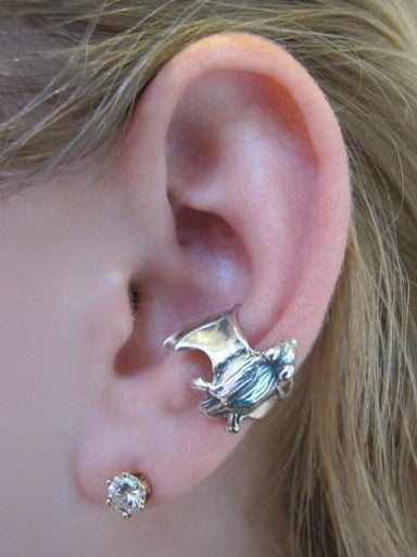 Bat Ear Cuff On Ear