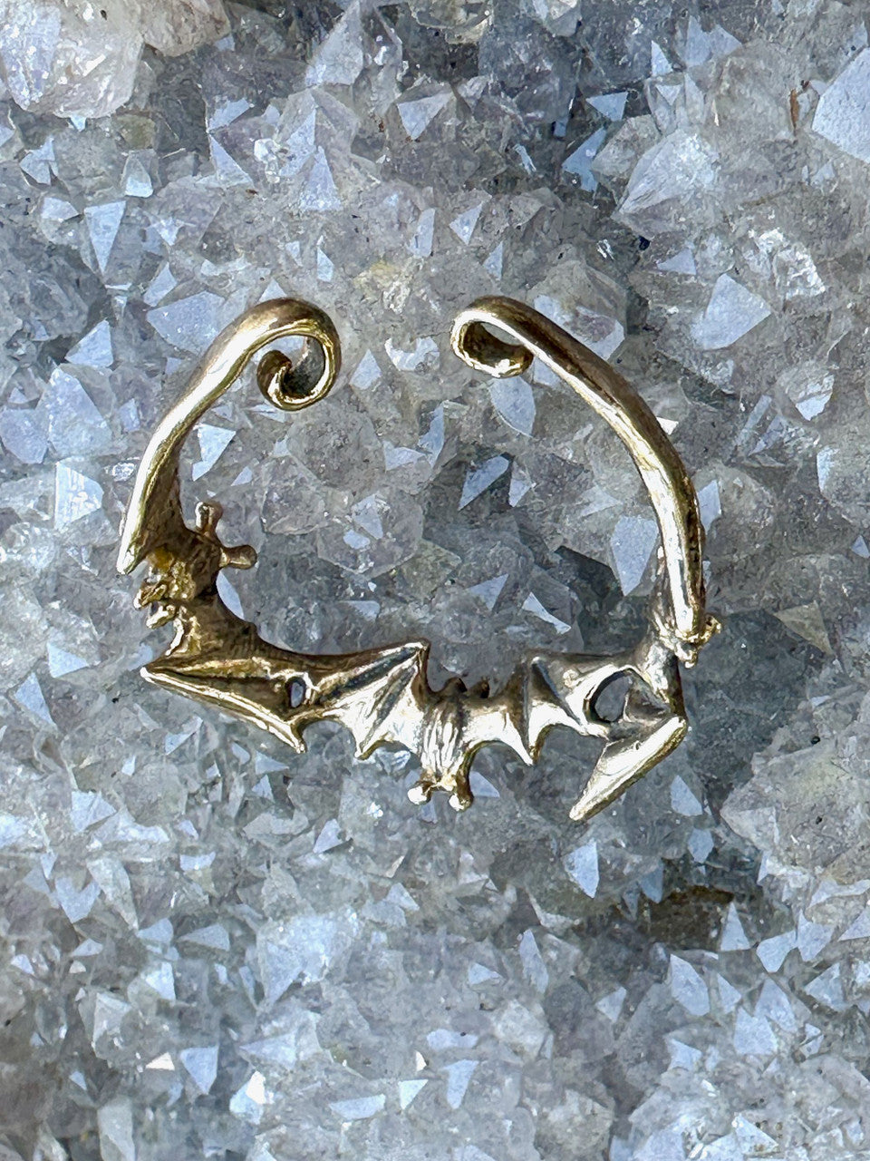 Bat Flock Ear Hoop - Bronze