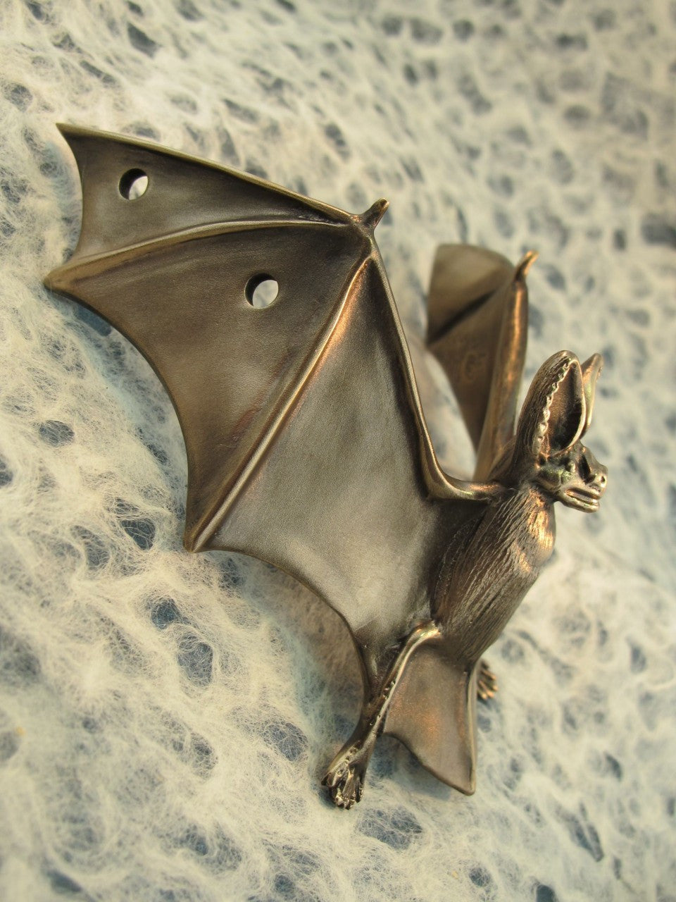 Bat Hook Sculpture - Bronze