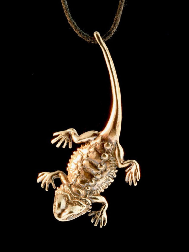 Bearded Lizard Charm - Bronze