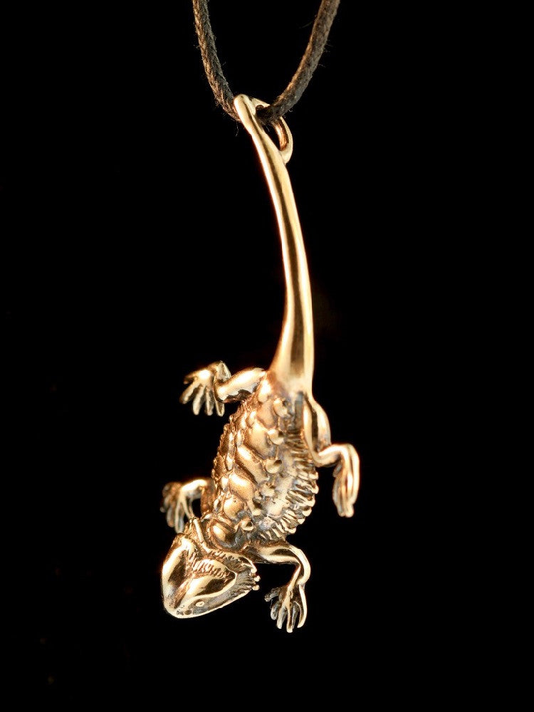 Bearded Lizard Charm - Bronze