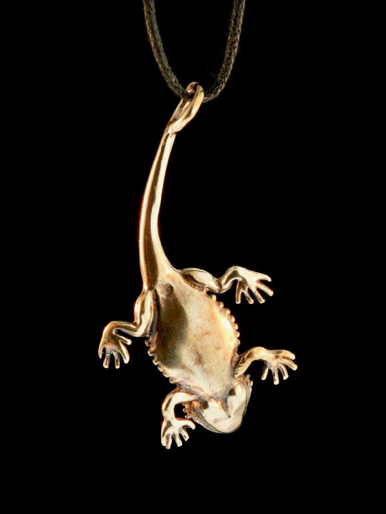 Bearded Lizard Charm - Bronze